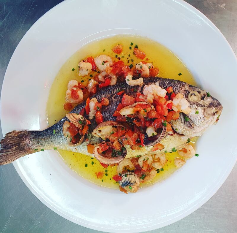 Fish & Bean: whole roast sea bream