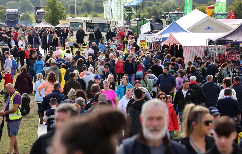 Crowds attend the Tullamore Show in Co Offaly on Sunday. Photograph: Dara Mac Dónaill/The Irish Times