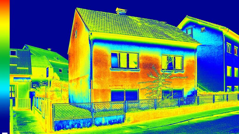 IA B2 BER rating is very high for a 1950s property refurbished 10 years ago. Infrared image: iStock