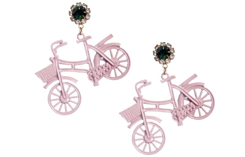On your bike! Pink enamel earrings [€22] from Om Diva