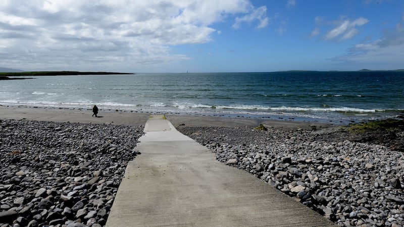 Beach at Rosses Point where the body of Peter Bergmann was found in June 2009. Photograph: Alan Betson