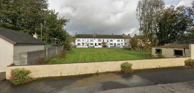 The vacant site in Patrickswell, Co Limerick bought by Dr Eimear O’Connor, wife of Niall Collins TD, which is at the centre of political controversy. Image: Google Street View