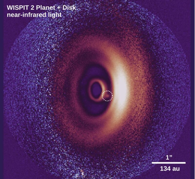 WISPIT 2b was unexpectedly detected during a five-year observational research project. Image: C Ginski/R van Capelleveen et al