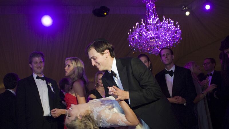 Ivanka and Jared Kushner at their wedding at Trump National Golf Club, New Jersey. Photograph:   Getty Images