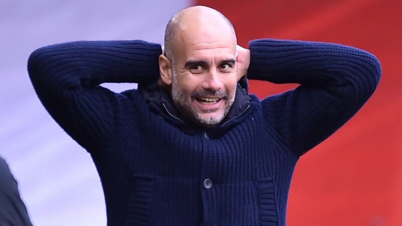 Pep Guardiola’s Manchester City team have struggled to dominate teams so far this season. Photograph: EPA