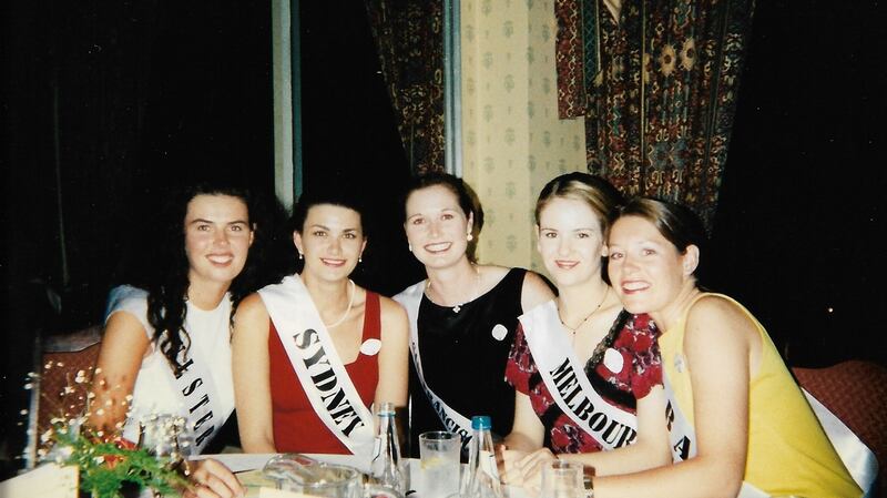Maureen Bartee (centre) with other Roses at the Rose Ball in 1997