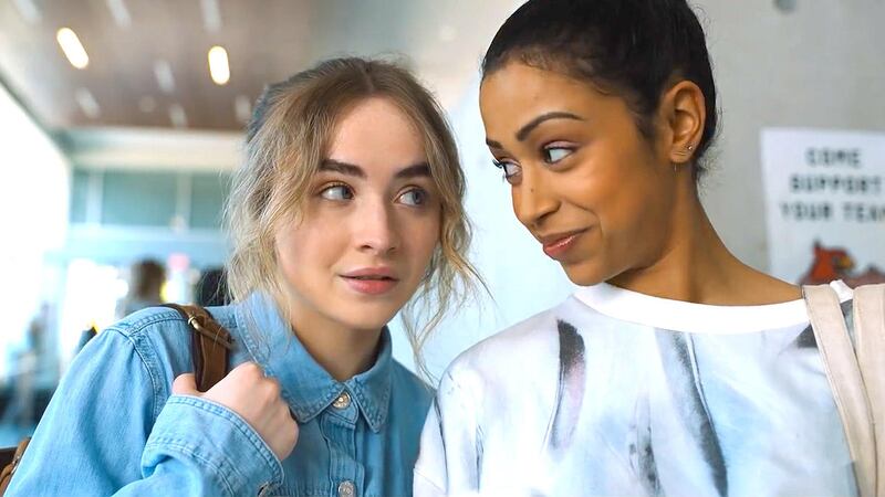 Sabrina Carpenter and Liza Koshy in Work It