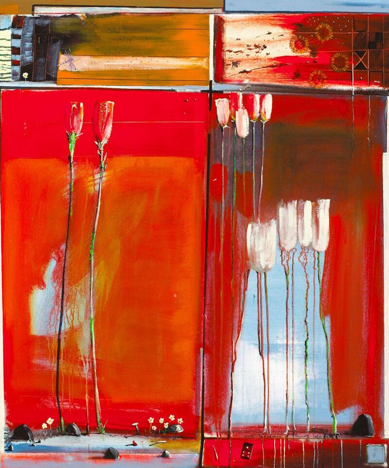 The Insistence of Flowers Into Art by Charlie Whisker, from a previous exhibition at  the Merrion Hotel, by  www.solomonfineart.ie