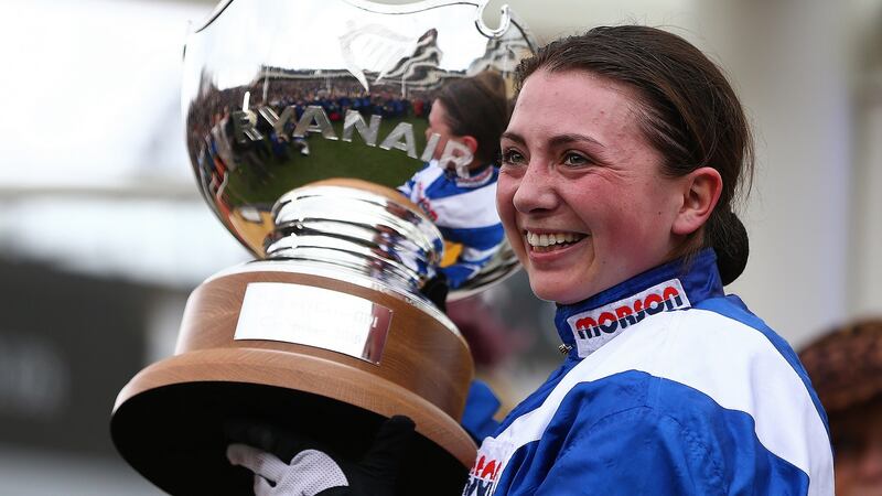 Bryony Frost and Frodon will be looking to cause an upset at Down Royal. Photograph: Michael Steele/Getty