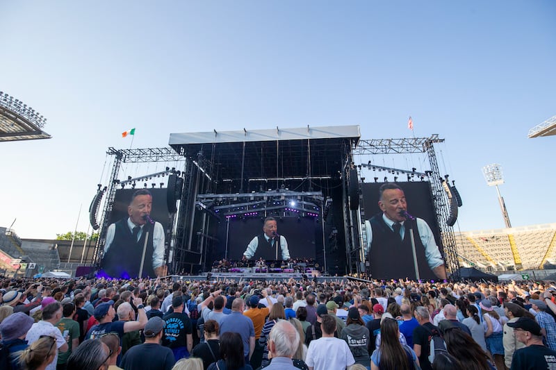 Bruce Springsteen and The E Street Band played before an 80,000-strong crowd in Croke Park. Photograph: Tom Honan