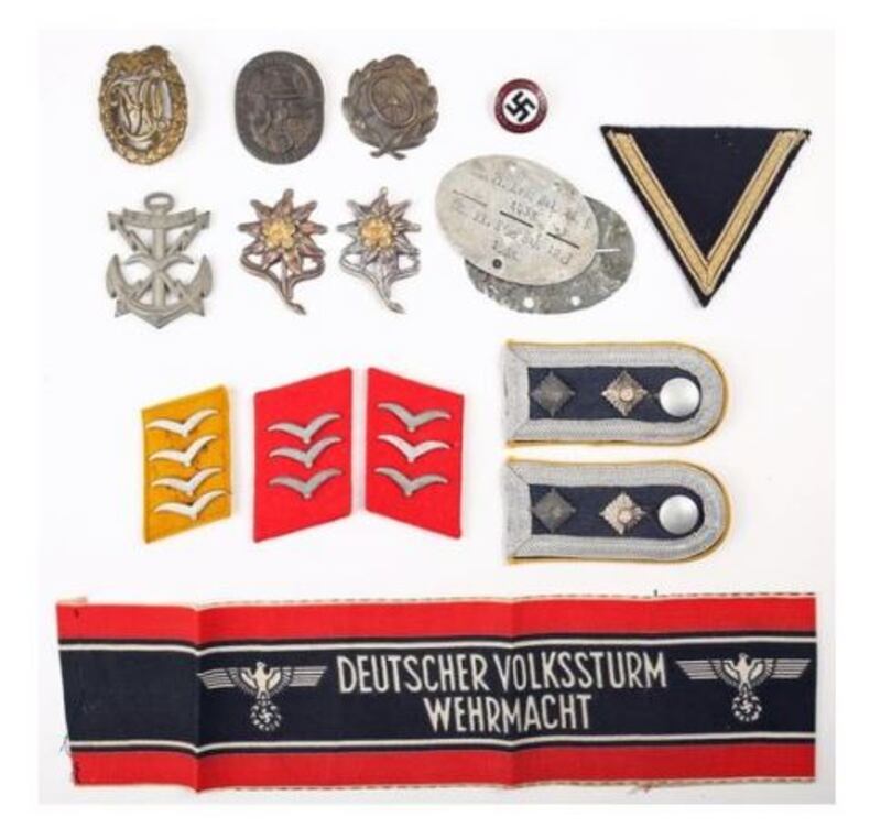 Nazi badges scheduled for auction by Mullen’s at Laurel Park