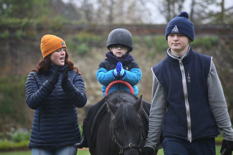 Hannah Morgan; Darragh Lehane (4) from Roundwood, Co Wicklow; and Bobby Connolly. Photograph: Bryan O’Brien