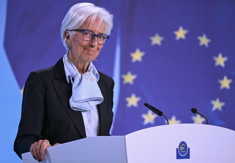 President of the European Central Bank Christine Lagarde. Photograph: Kirill Kudryavtsev/AFP via Getty 