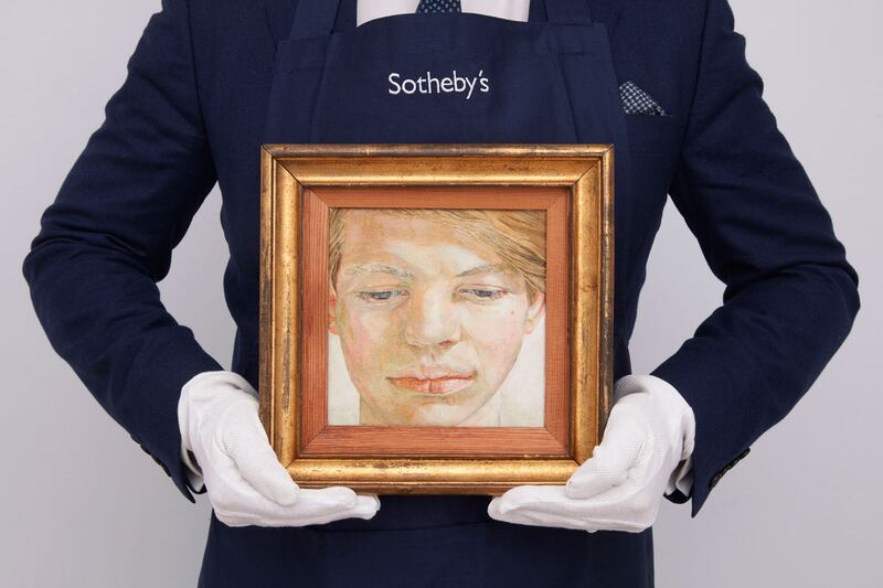 Head of a Boy: Lucian Freud’s portrait of Garech Browne sold for the equivalent of €137,000 per square inch at Sotheby’s