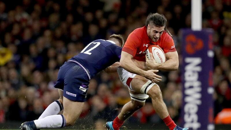Josh Navidi madea telling impact against Scotland. Photograph: Tommy Dickson/Inpho