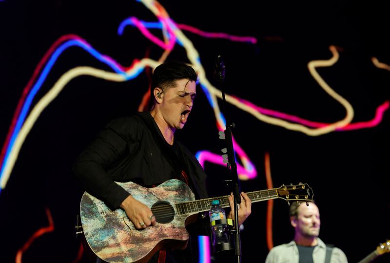 The Script during their career-spanning set on Sunday night on Electric Picnic's main stage. Photograph: Alan Betson