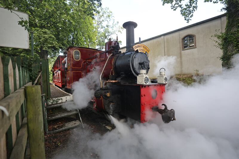 'Róisín' starts off another service on the Stradbally Woodland Railway during the rally. Photograph: Nick Bradshaw 