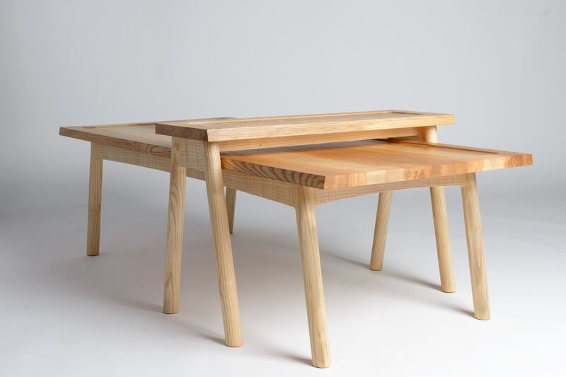 Eliza tables, made by Tommy Carew. Photograph: Andreas Riemenschneider