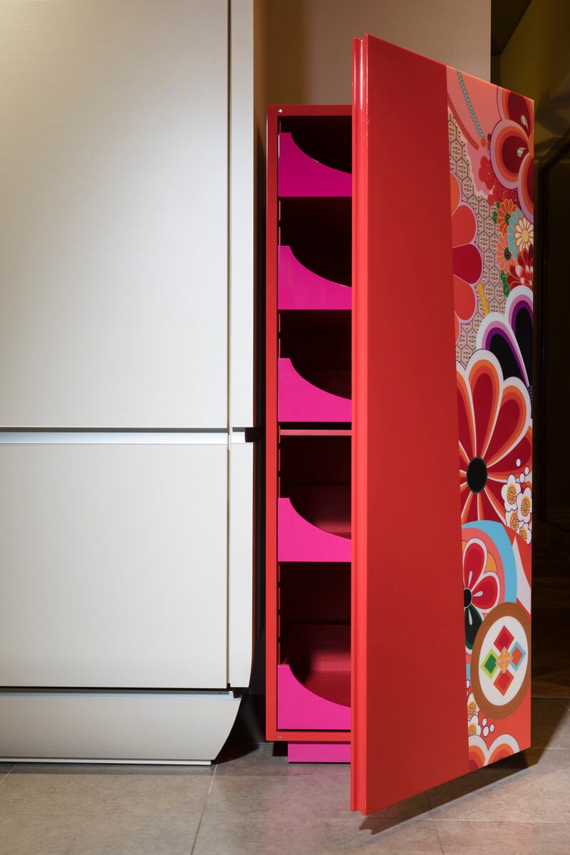 One of a pair of kitchen cabinets by Zelouf&Bell, €35,000. Photograph: Roland Paschhofs