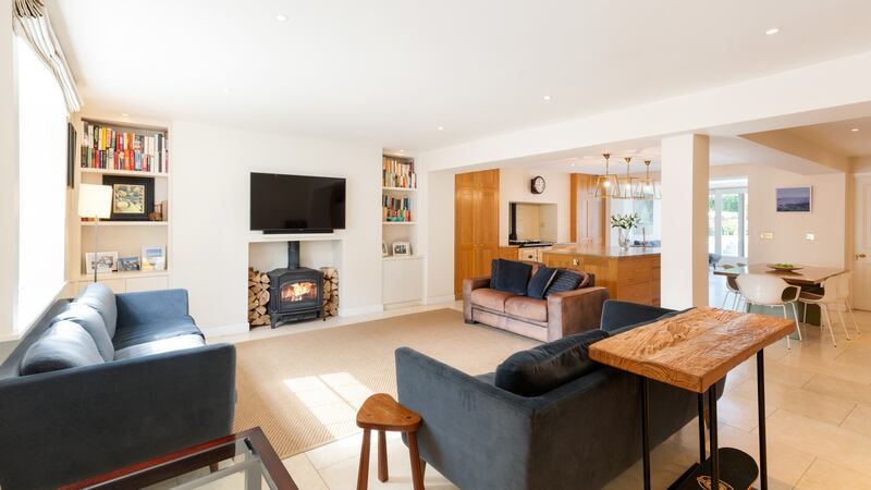 Living room through to kitchen