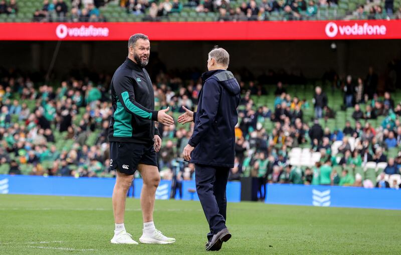 The stakes will be high when Andy Farrell and Joe Schmidt next meet. Photograph: Dan Sheridan/Inpho