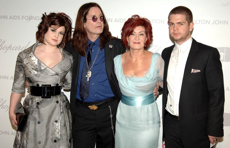 Ozzy Osbourne with his wife, Sharon, and children Kelly and Jack. Photograph: Ian West/PA Wire