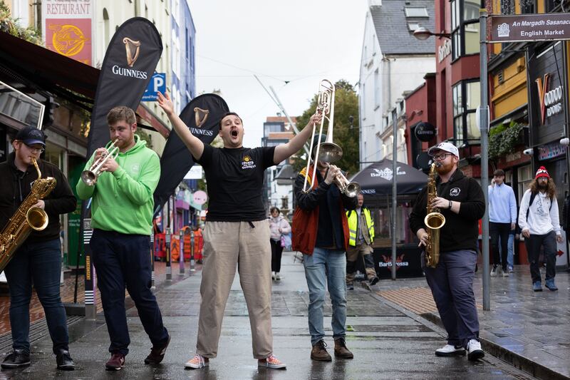 Tbl8 on the streets of Cork during The Big Fringe at the festival.  Photograph: Darragh Kane