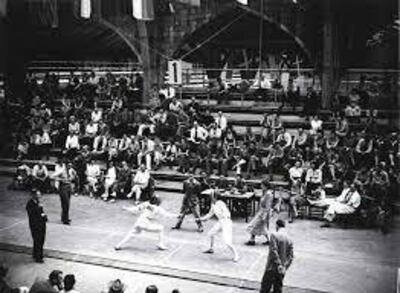 Dorothy Dermody in action at the 1948 London Olympics