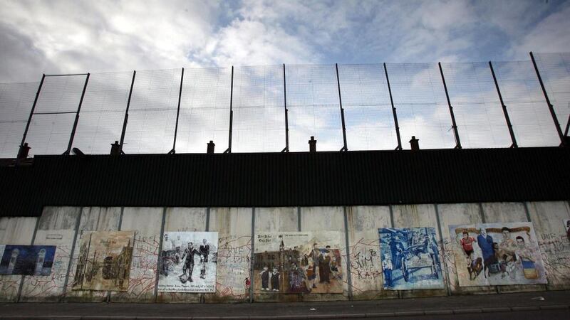 The Peaceline that runs through west Belfast. Photograph: Christopher Furlong/Getty Images