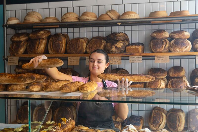 Staff member Amy Walsh at Dún Bakery in Dungarvan. Photograph: Patrick Browne
