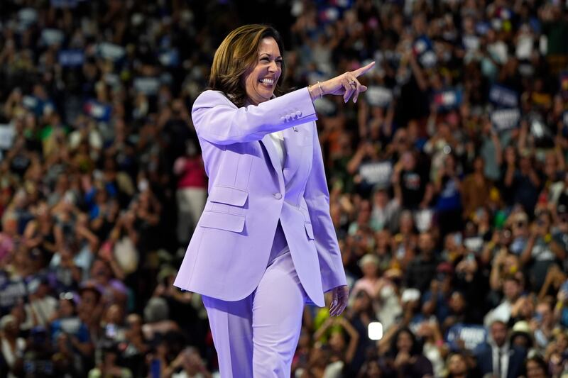 Democratic presidential nominee Kamala Harris was in  Las Vegas for a campaign rally this weekend. Photograph: Julia Nikhinson/AP