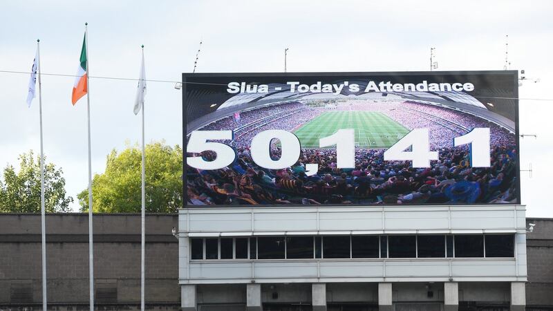 Dublin’s win over Cork attracted a record attendance to Croke Park. Photograph: David Fitzgerald/Sportsfile
