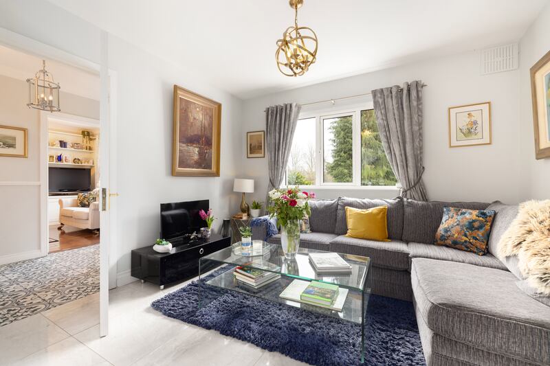 Family room to the left of entrance hallway. Photograph: Andrew Nolan Photography