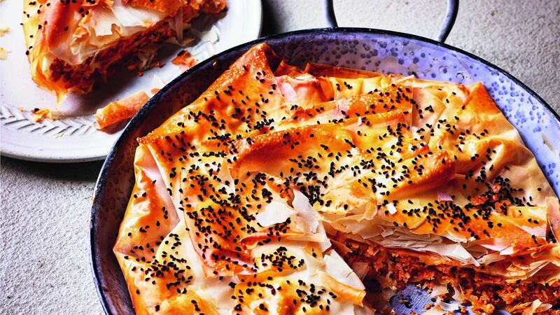 Chorizo, goats’ cheese and cumin borek