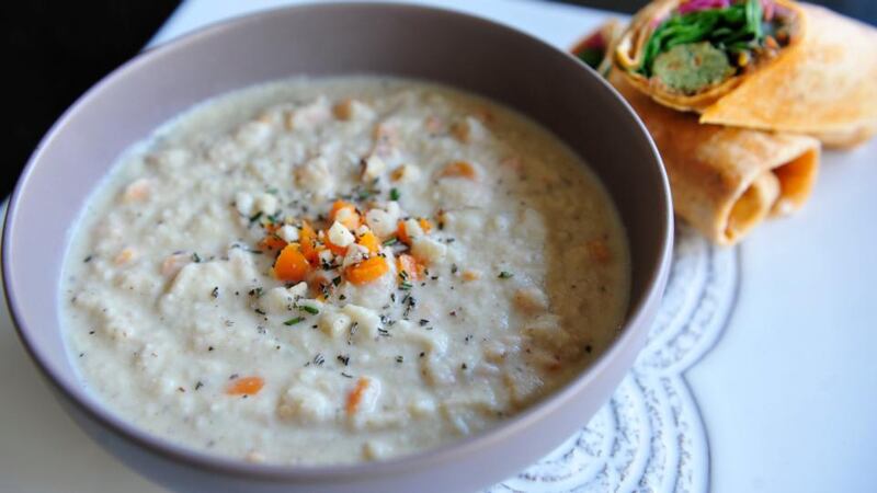 Cauliflower soup. Photograph: Aidan Crawley