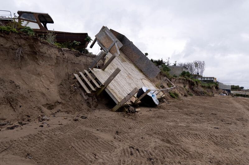 Collapsed decking at Portrane. Photograph: Chris Maddaloni

