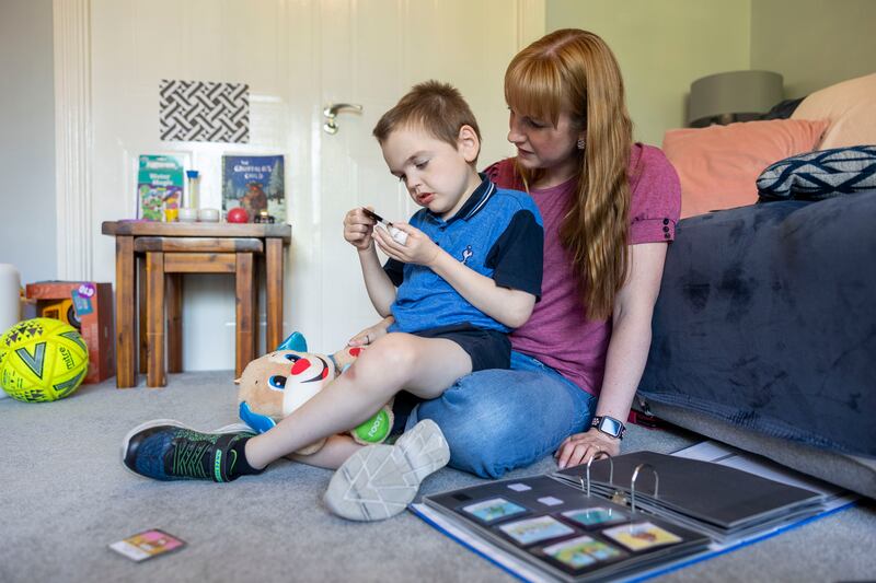 Katie O’ Donnell and her six year old son Charlie. Photograph: Tom Honan