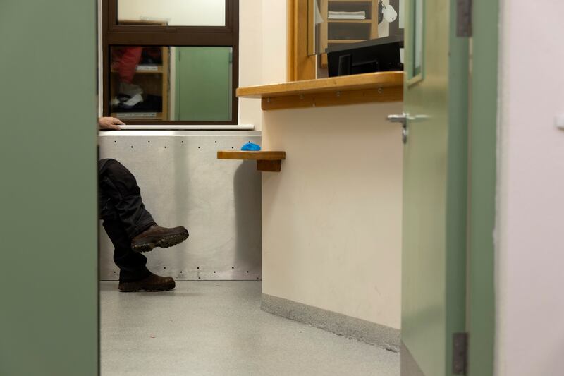 A drunk driver being processed at Mullingar Garda station after being arrested by the Garda’s Delvin Roads Policing Unit. Photograph: Chris Maddaloni