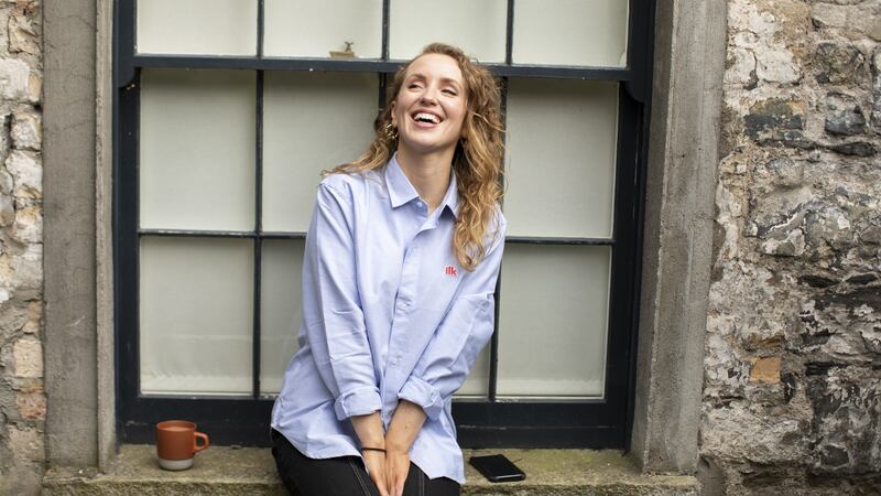 Niamh of NimCo in classic blue shirt from Ilk