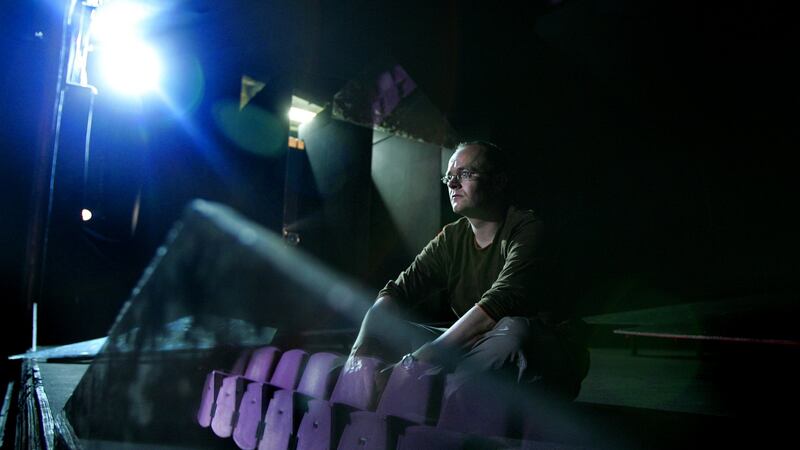 Mark O’Rowe on the set of Terminus in the Peacock Theatre, Dublin. Photograph: Kate Geraghty