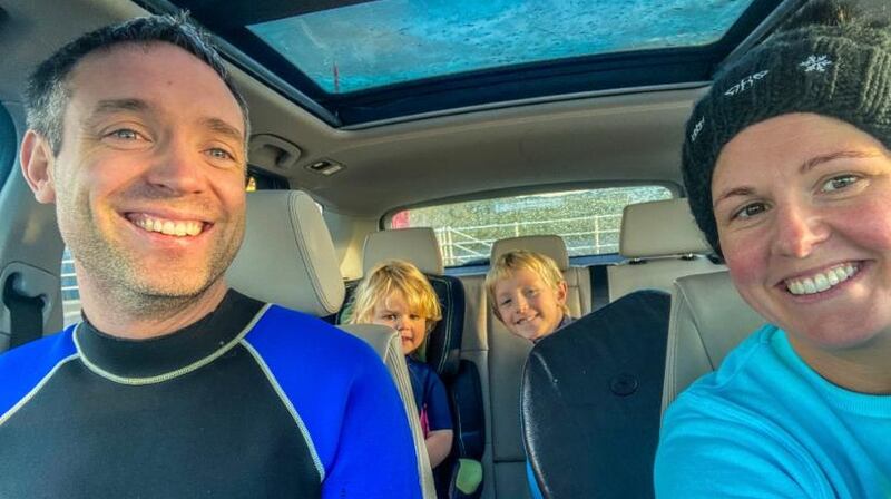 Jacqui and Shane with their children, Luke and Lily