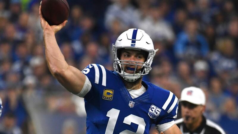 Andrew Luck has helped the Indianapolis Colts to five consecutive victories. Photograph: Bobby Ellis/Getty