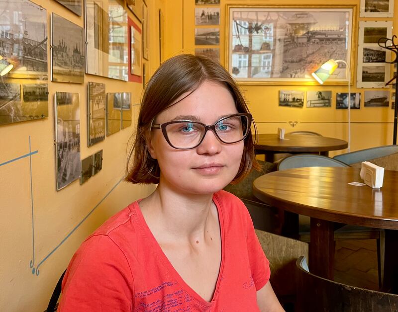 A Ukrainian environmental activist who uses the pseudonym Yenot (Raccoon), who trained with Finbar Cafferkey. Photograph: Daniel McLaughlin