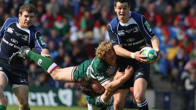 It was the nerve of a young Johnny Sexton that proved decisive in Leinster’s win in the 2009 Heineken Cup Final against Leicester at Murrayfield. Photograph:  David Rogers/Getty Images