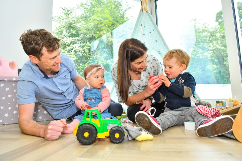 Michael and Anne Ryan with their daughter Róisín (1) and son Billy (2) at their home in Nenagh, Co Tipperary. Photograph: Diarmuid Greene