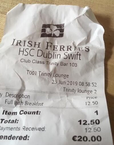 Full Irish breakfast: Helen O’Rahilly’s bill