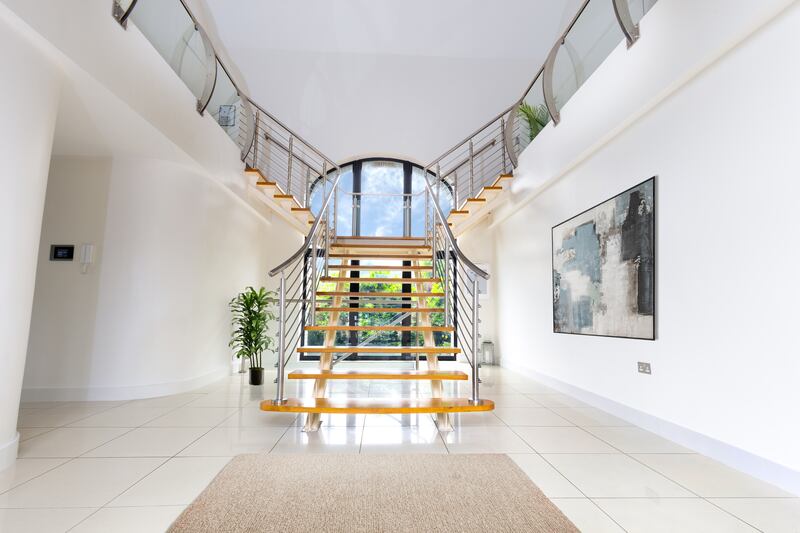 Bright foyer. Photograph: James Osborne
