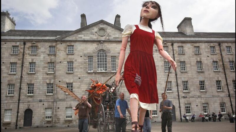 Macnas’s The Mistress of Invention arrives at Collins Museum in 2011. Photograph: Brenda Fitzsimons