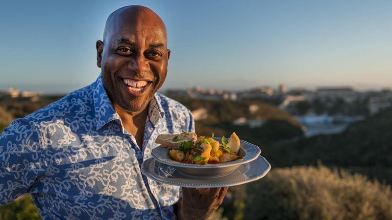 Ainsley Harriott in Ainsley’s Mediterranean Cookbook