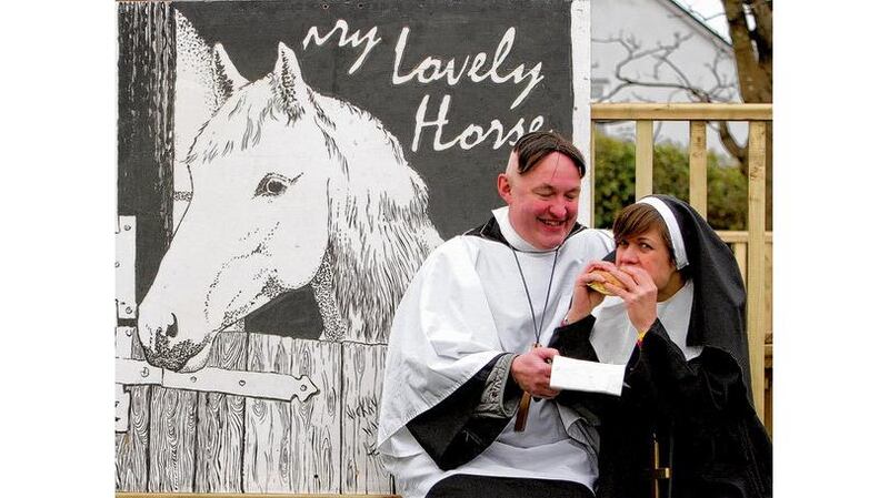 Go on: Sarah Batson and Brendan Fitzgerald at Tedfest. photographs: hany marzouk
